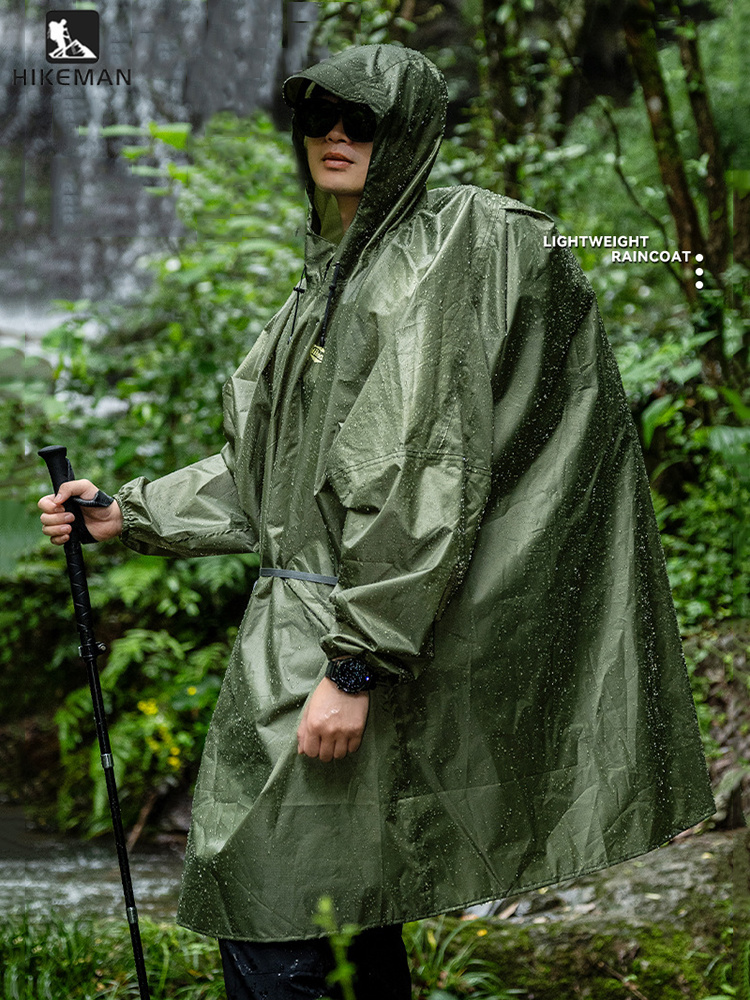 Camping Cooking Cover - Ultralight Zipper Raincoat 210T Polyester Waterproof