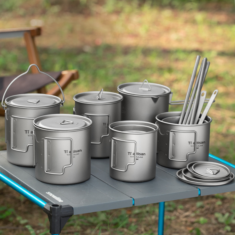 Camping Cooking Multi Tool - Tiartisan Outdoor Titanium Lightweight Portable Tea