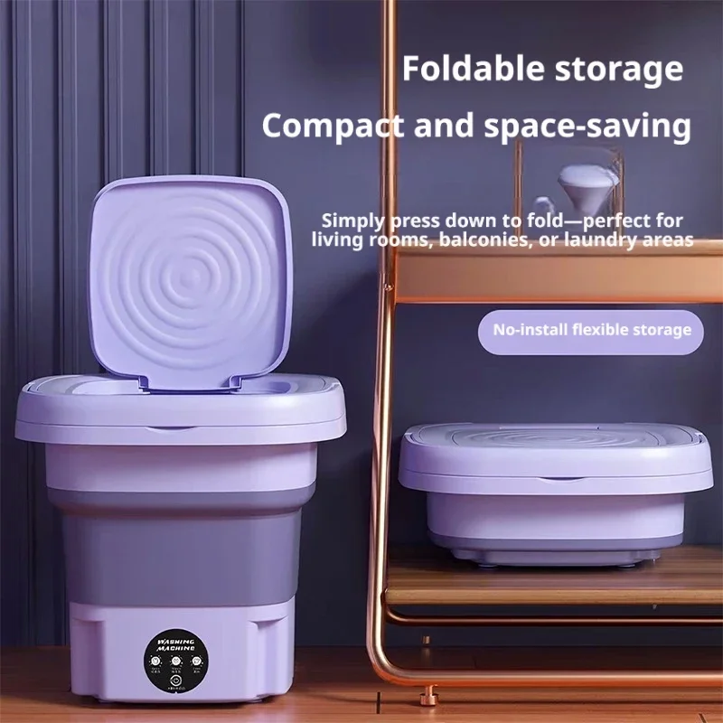 Camping Cooking Basket - 9L Foldable Mini Portable Washer Spin