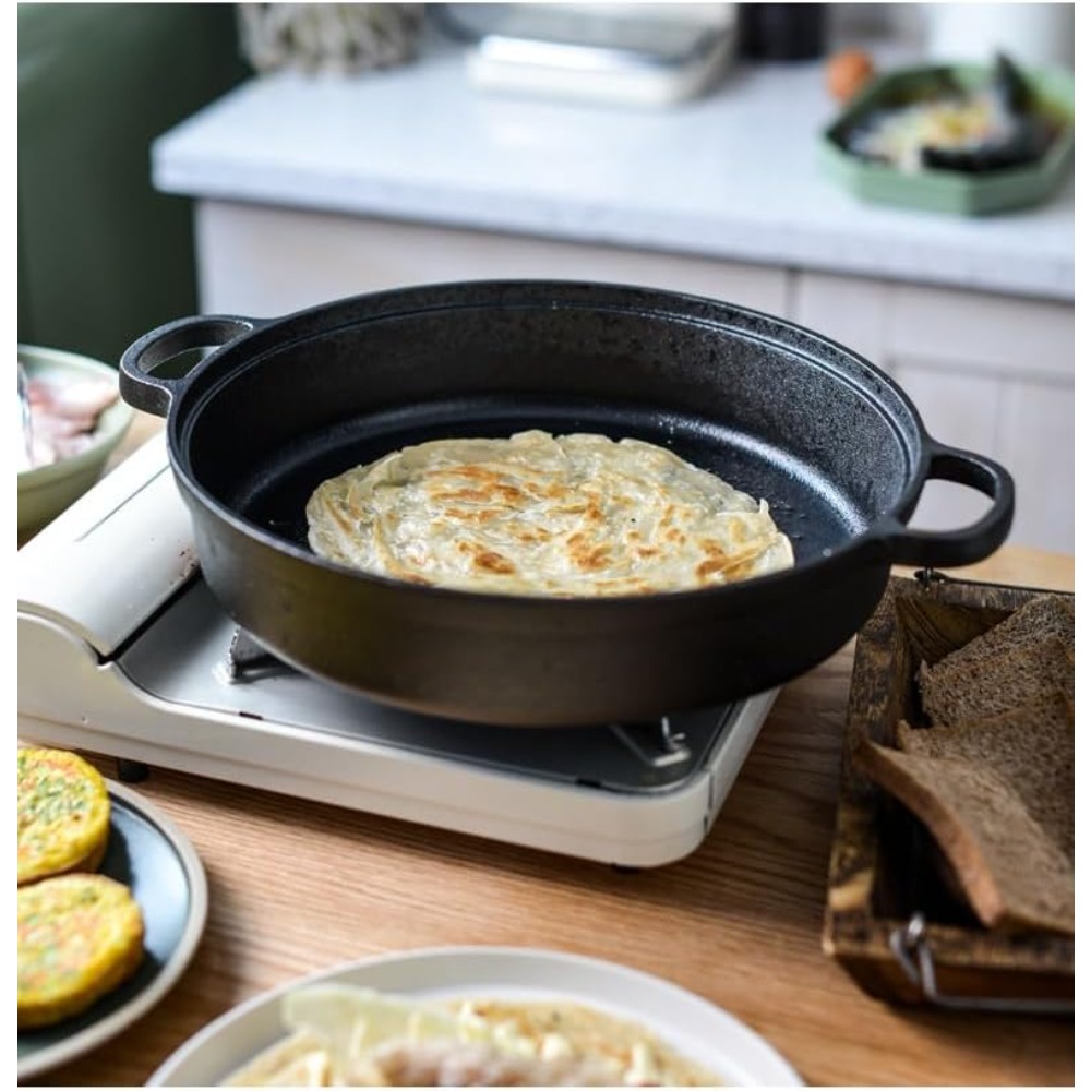 1PCS Cast Iron Skillet with Ha - đánh giá và giá Skillet Cast Iron Camp