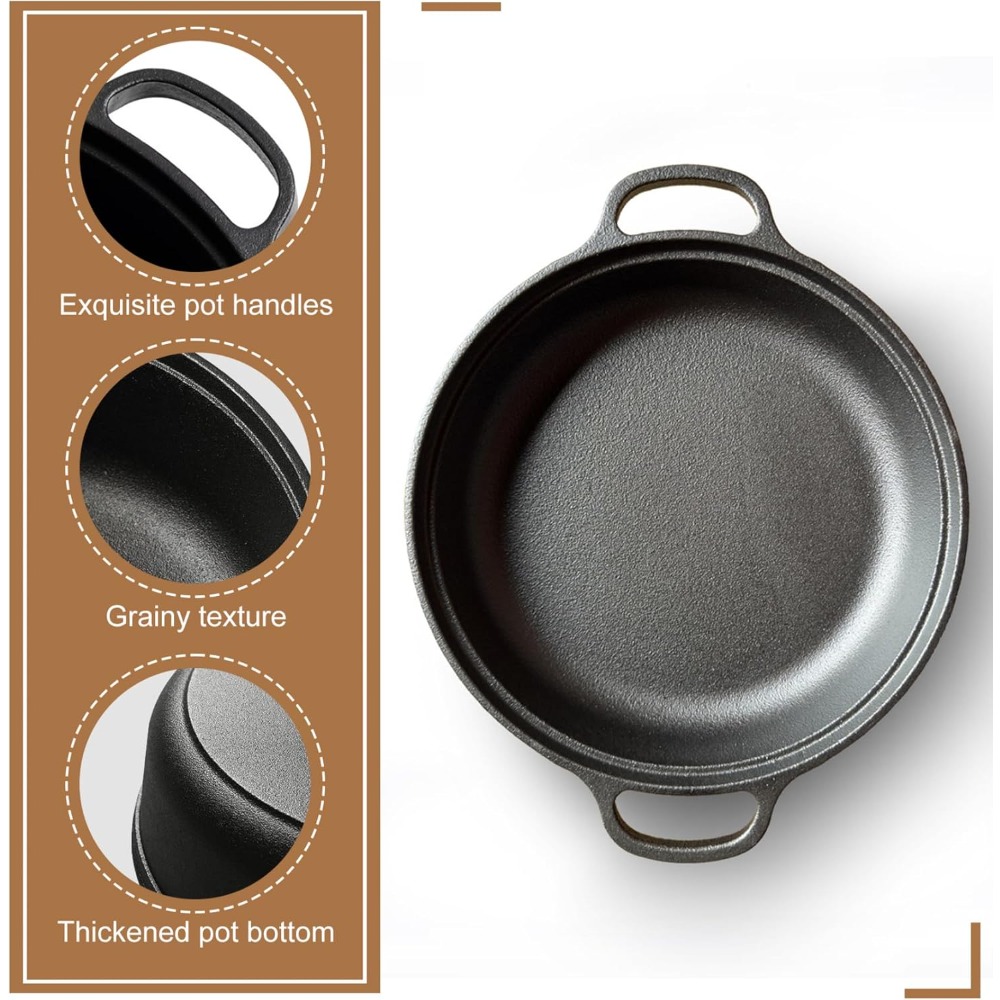 1PCS Cast Iron Skillet with Ha - đánh giá và giá Skillet Cast Iron Camp