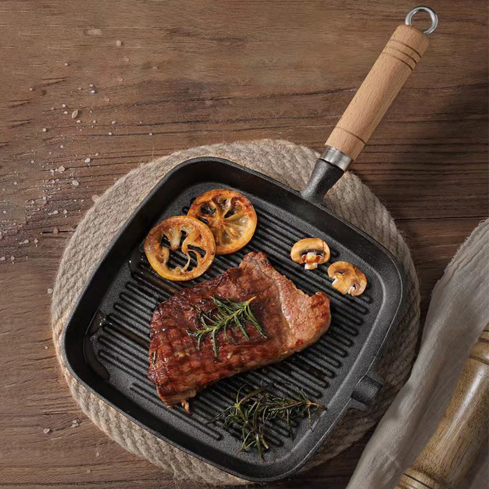 Iron Skillet Frying Pan with W - đánh giá và giá Skillet Cast Iron Camp