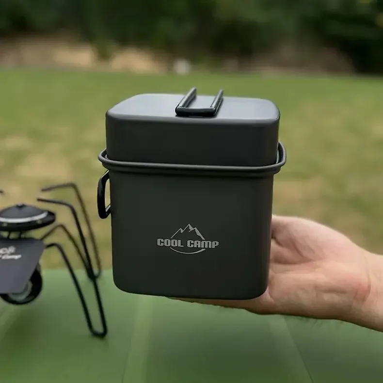 Outdoor Camping Square Pot Fol - đánh giá và giá Camping Cooking Box Set