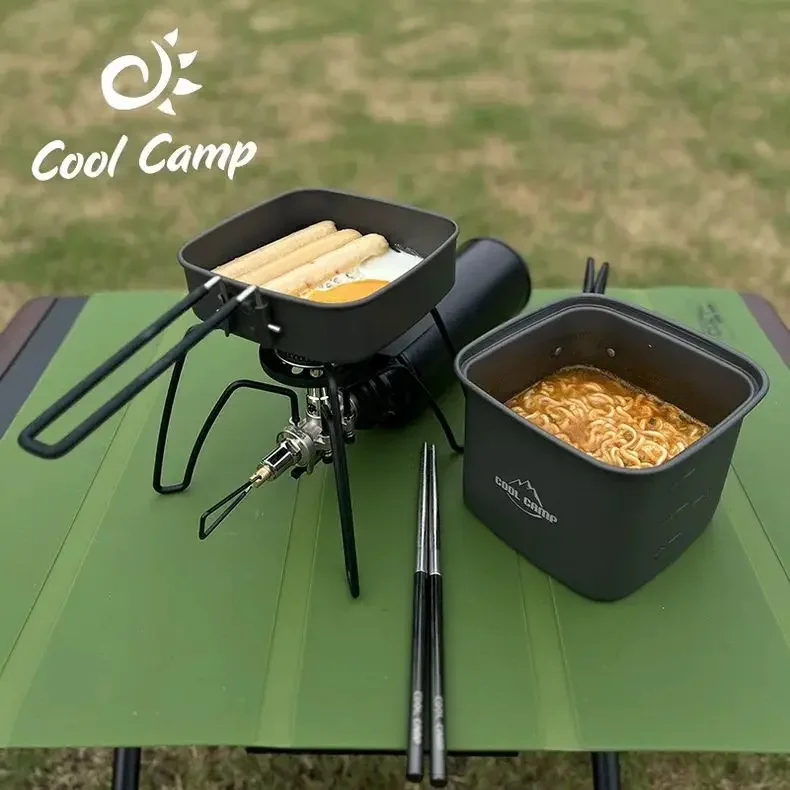 Outdoor Camping Square Pot Fol - đánh giá và giá Camping Cooking Box Set