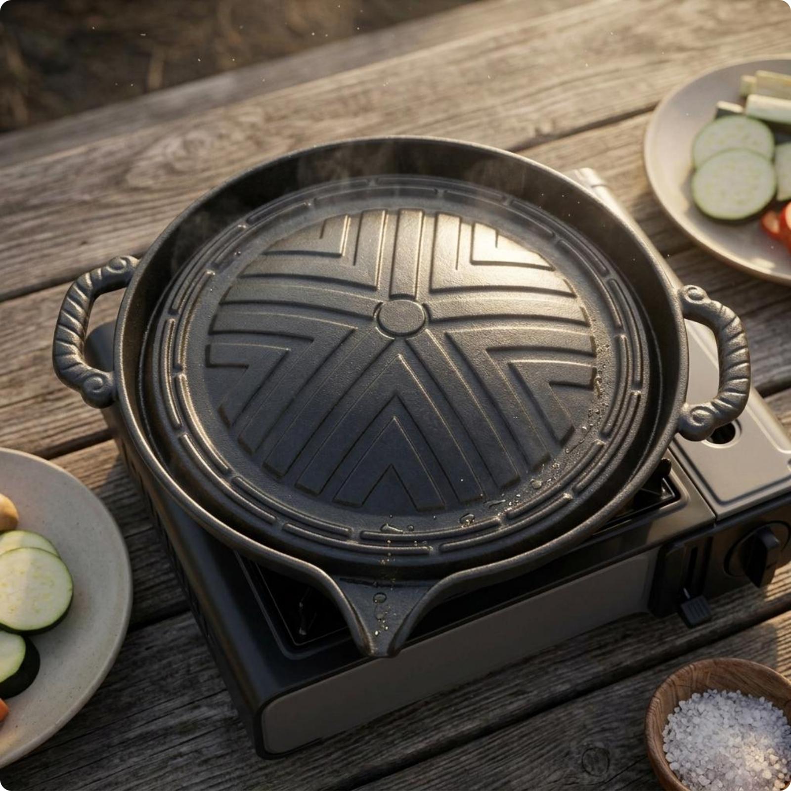 Cast Iron Oval Grill Pan for O - đánh giá và giá Skillet Cast Iron Camp