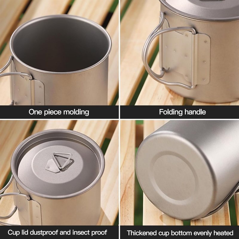 Titanium Camping Mug with Fold - đánh giá và giá Camping Cooking Books