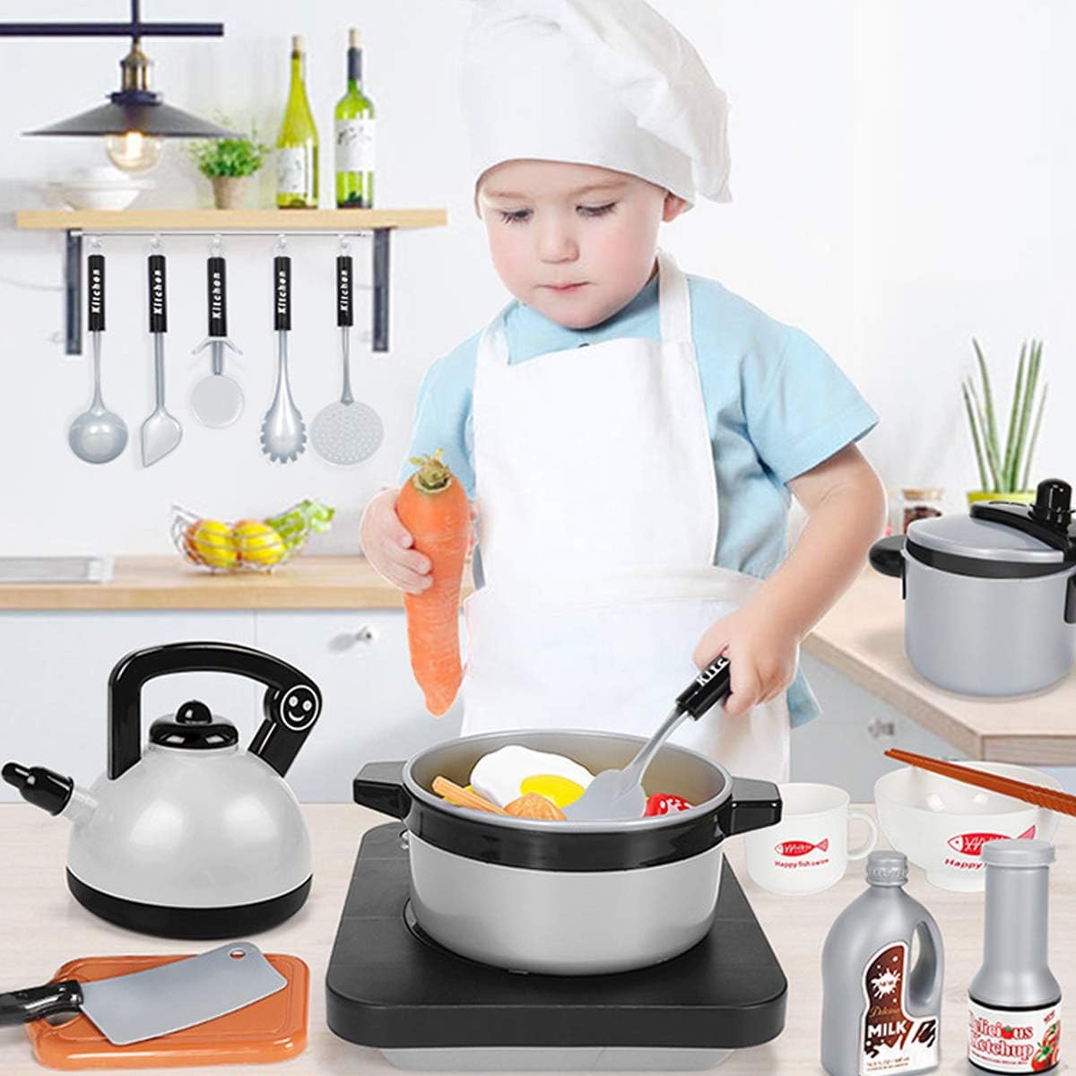 Kids Kitchen Toy Set Toddler P - đánh giá và giá Camping Cooking With Kids