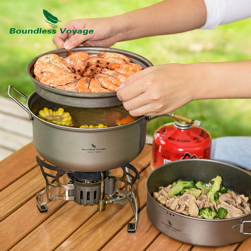 Boundless Voyage Titanium Stea - đánh giá và giá Camping Cooking Rice