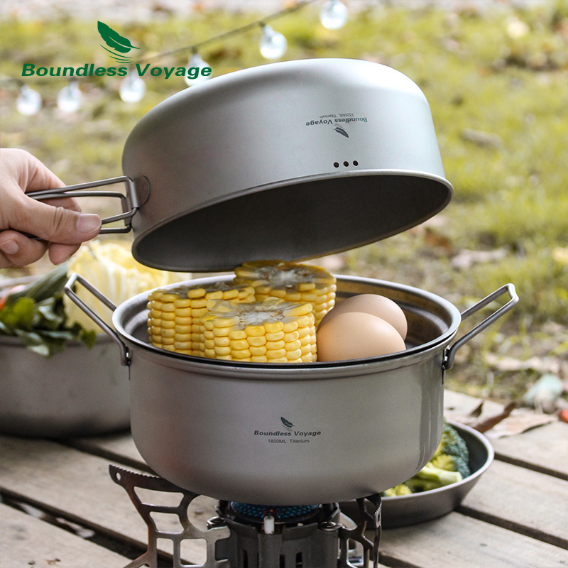 Boundless Voyage Titanium Stea - đánh giá và giá Camping Cooking Rice