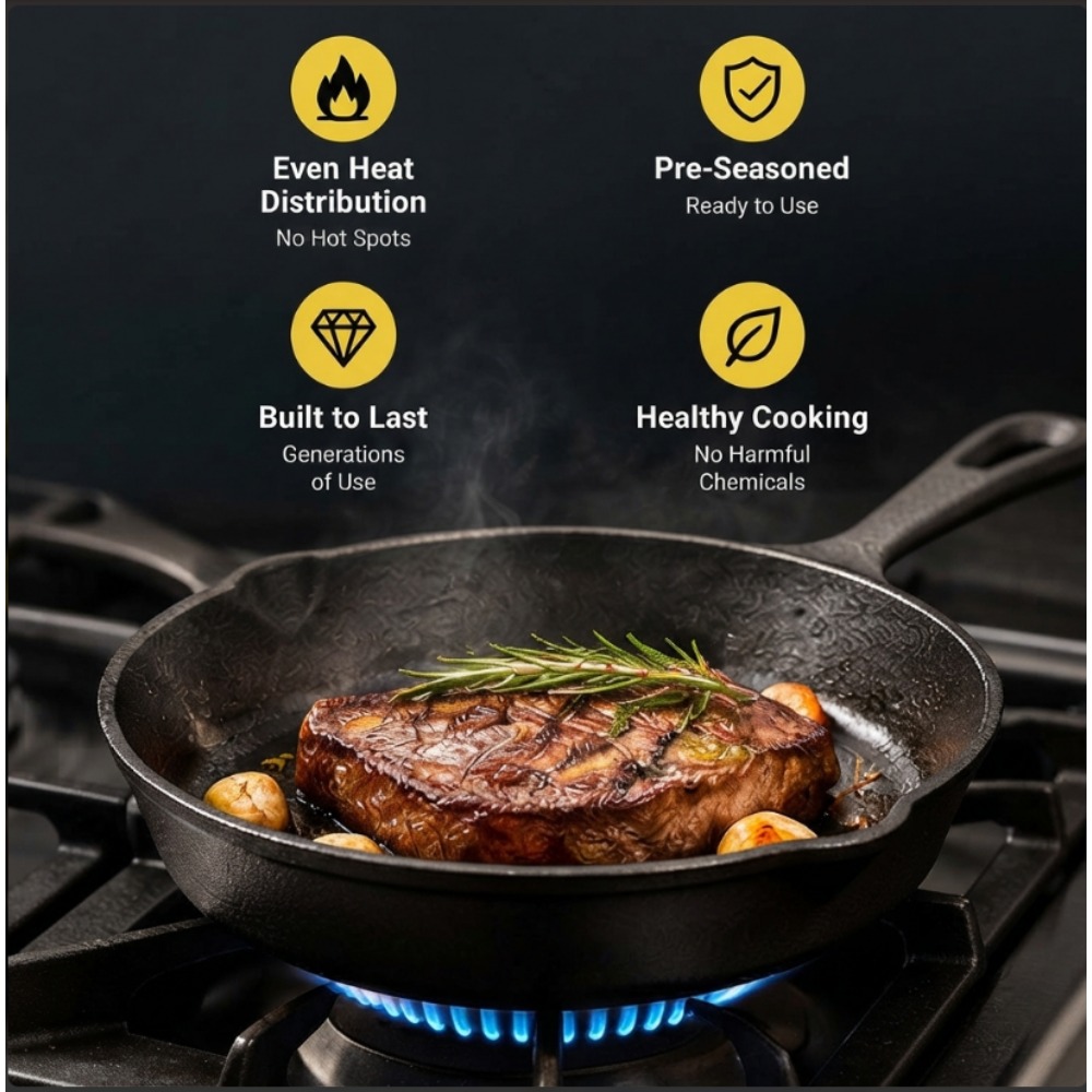 3-Piece Cast Iron Skillet Set, - đánh giá và giá Skillet Cast Iron Camp