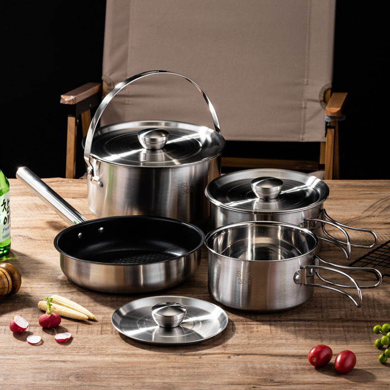 Portable Camping Picnic Cookwa - đánh giá và giá Camping Cooking Box Set