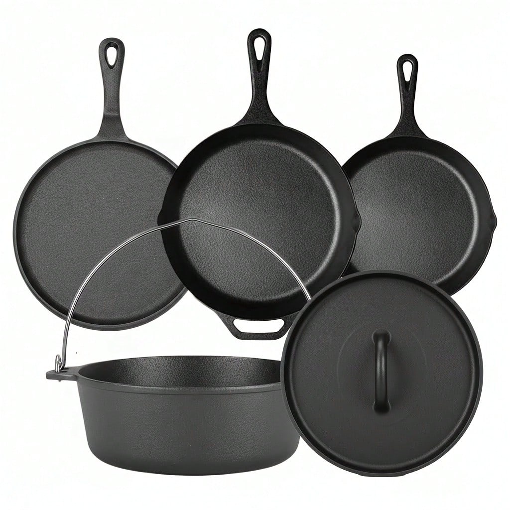 PACILACK Cast Iron Pots And Pa - đánh giá và giá Skillet Cast Iron Camp