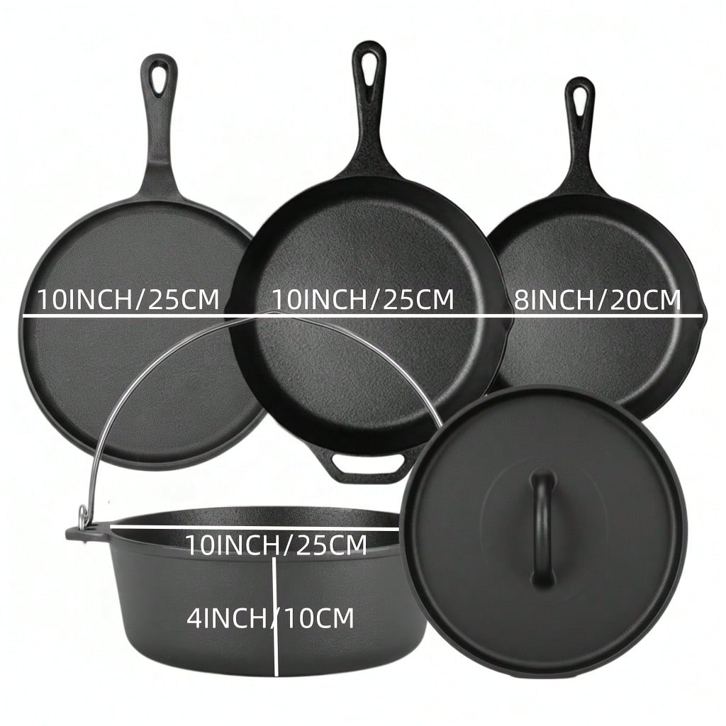 PACILACK Cast Iron Pots And Pa - đánh giá và giá Skillet Cast Iron Camp