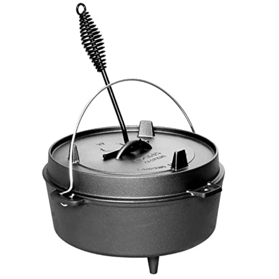 Pre-Seasoned Cast Iron Dutch O - đánh giá và giá Skillet Cast Iron Camp