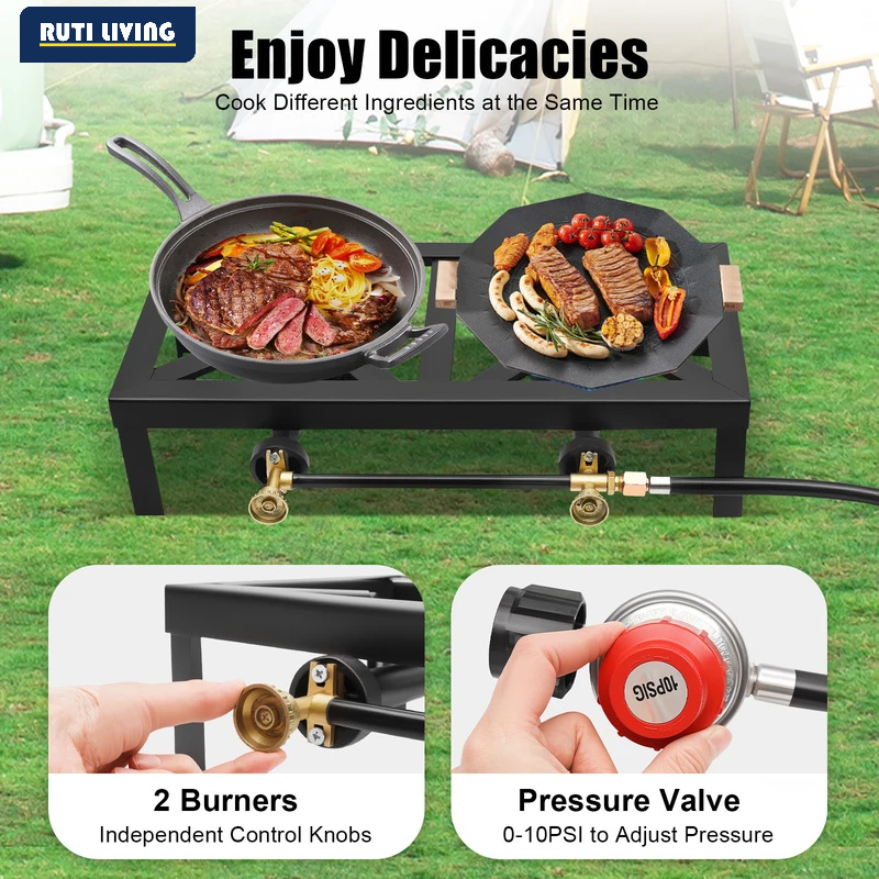 Portable 1/2 Burner Outdoor Ga - đánh giá và giá Cooking On Camping Stove