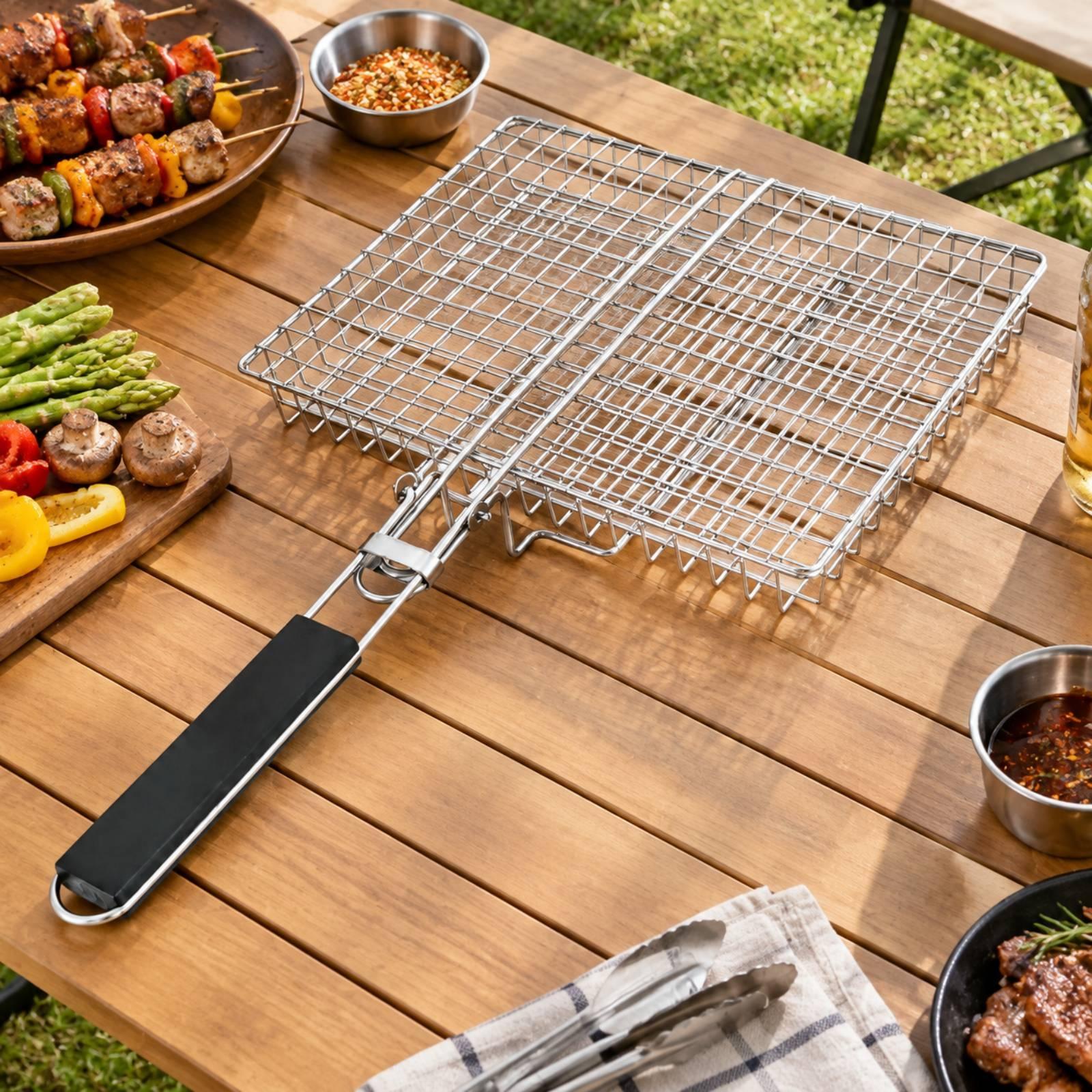 Portable Barbecue Grill Net fo - đánh giá và giá Camping Cooking Basket