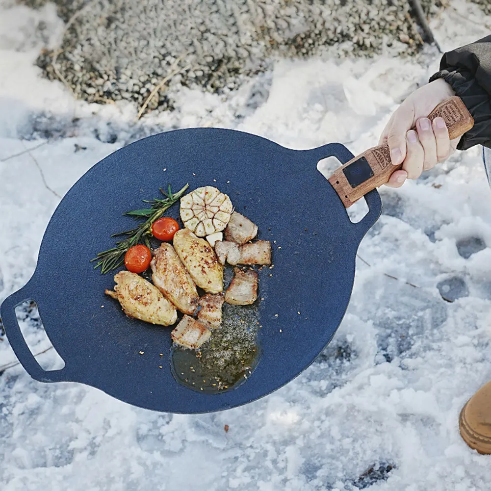 Outdoor Natural Wood Grill Pan - đánh giá và giá Camping Cooking Dishes