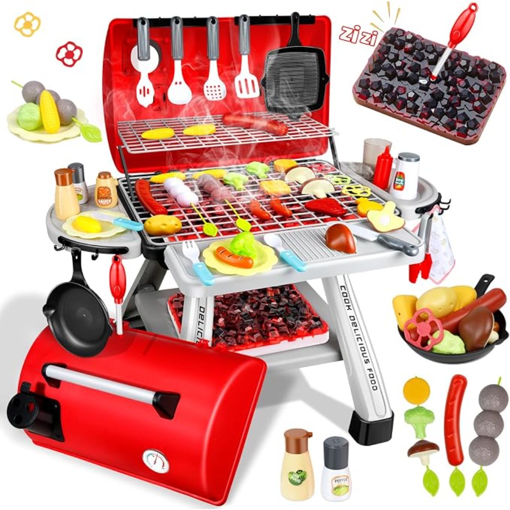 Barbecue Grill Toy Set Kids BB - đánh giá và giá Camping Cooking With Kids