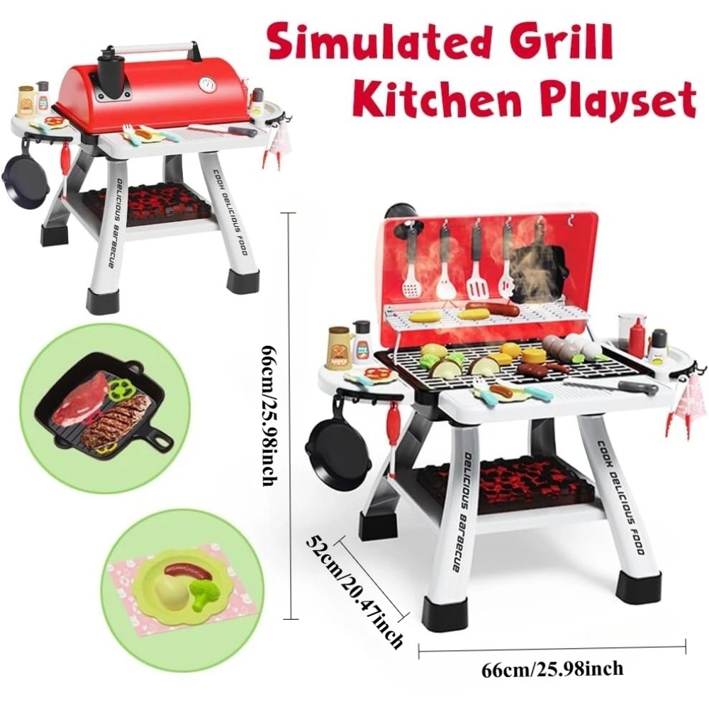 Barbecue Grill Toy Set Kids BB - đánh giá và giá Camping Cooking With Kids