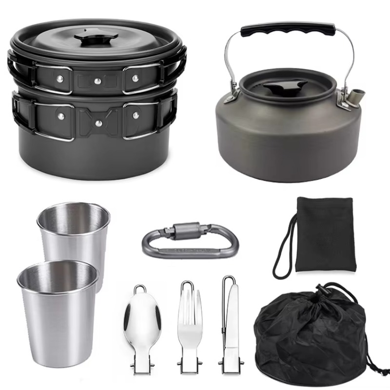 High Quality Outdoor Lightweig - đánh giá và giá Quality Camping Cooking Set