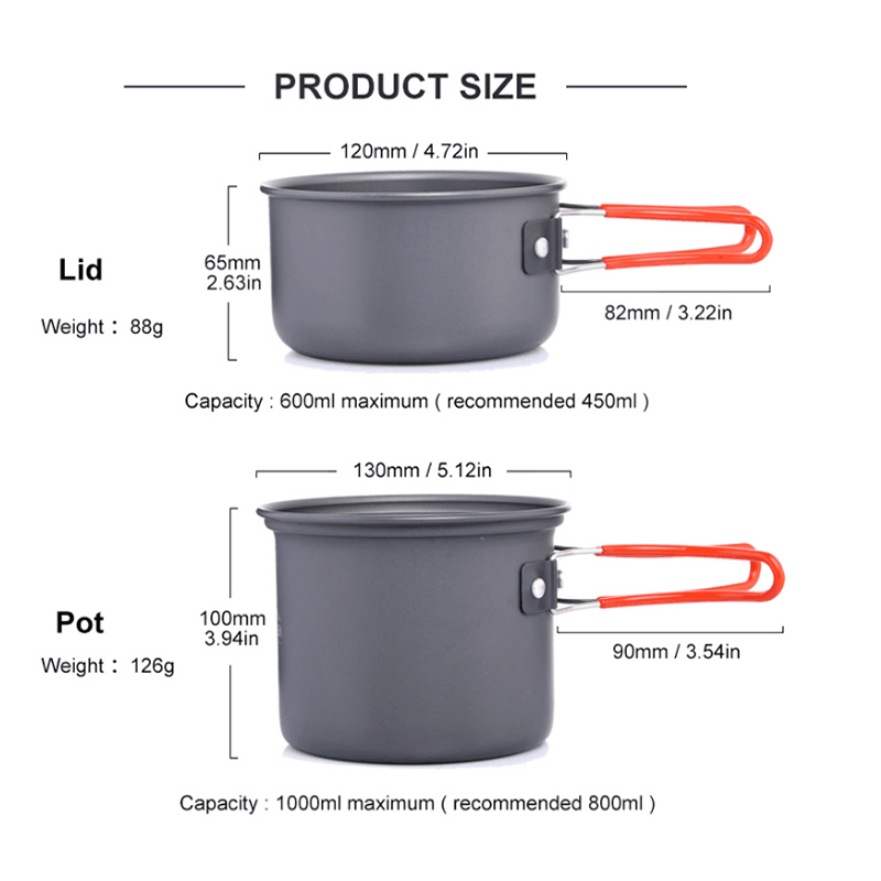 Widesea Siêu Nhẹ Cắm Trại Dụng - đánh giá và giá Camping Cooking Dishes