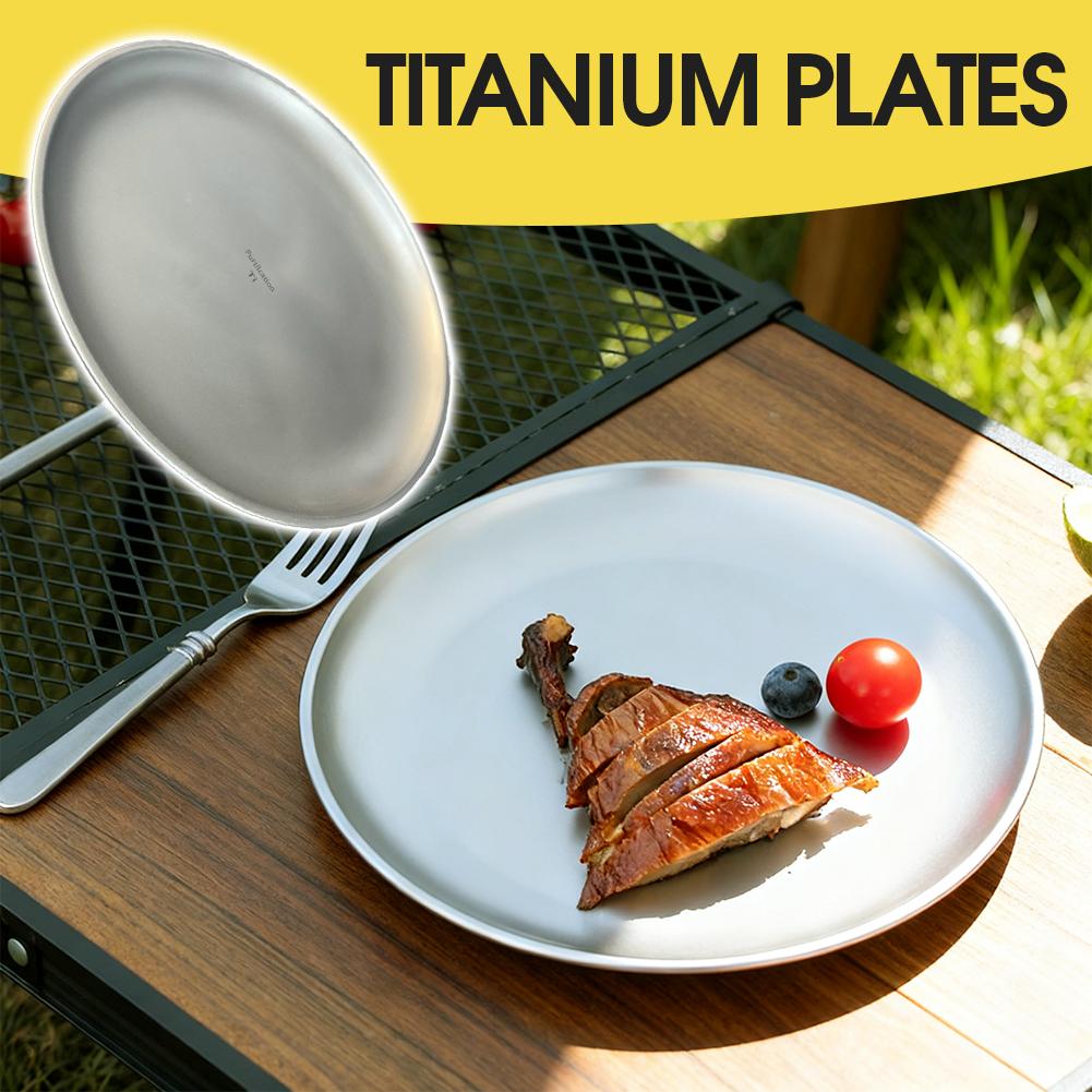 Pure Titanium Camping Plate Ul - đánh giá và giá Camping Cooking Dishes