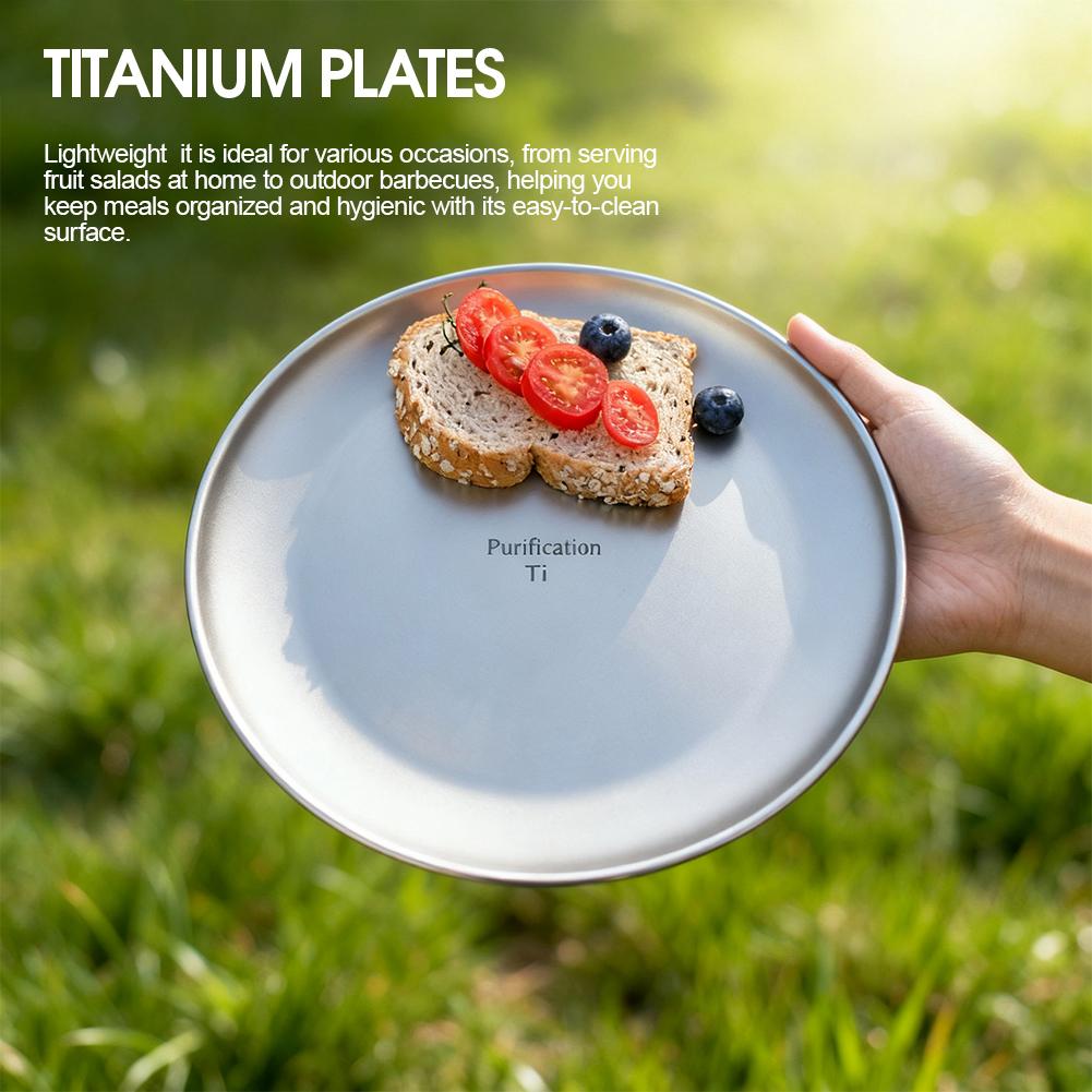 Pure Titanium Camping Plate Ul - đánh giá và giá Camping Cooking Dishes