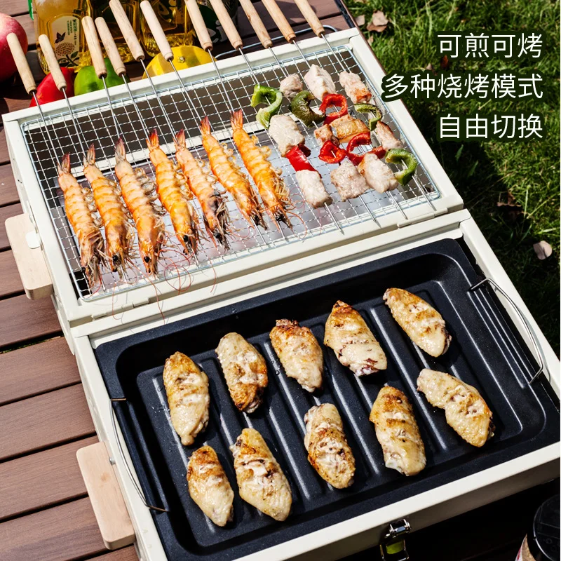 Barbecue Oven Household Grill  - đánh giá và giá Camping Cooking Box