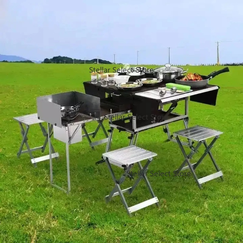 Full Set Outdoor Kitchen Hikin - đánh giá và giá Camping Cooking Box Set