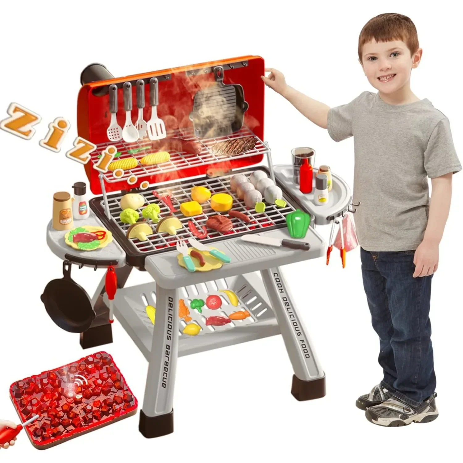 Barbecue Grill Toy Set Kids BB - đánh giá và giá Camping Cooking With Kids