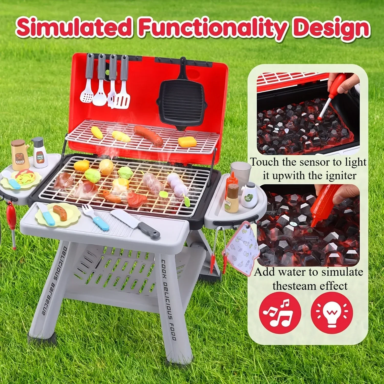 Barbecue Grill Toy Set Kids BB - đánh giá và giá Camping Cooking With Kids