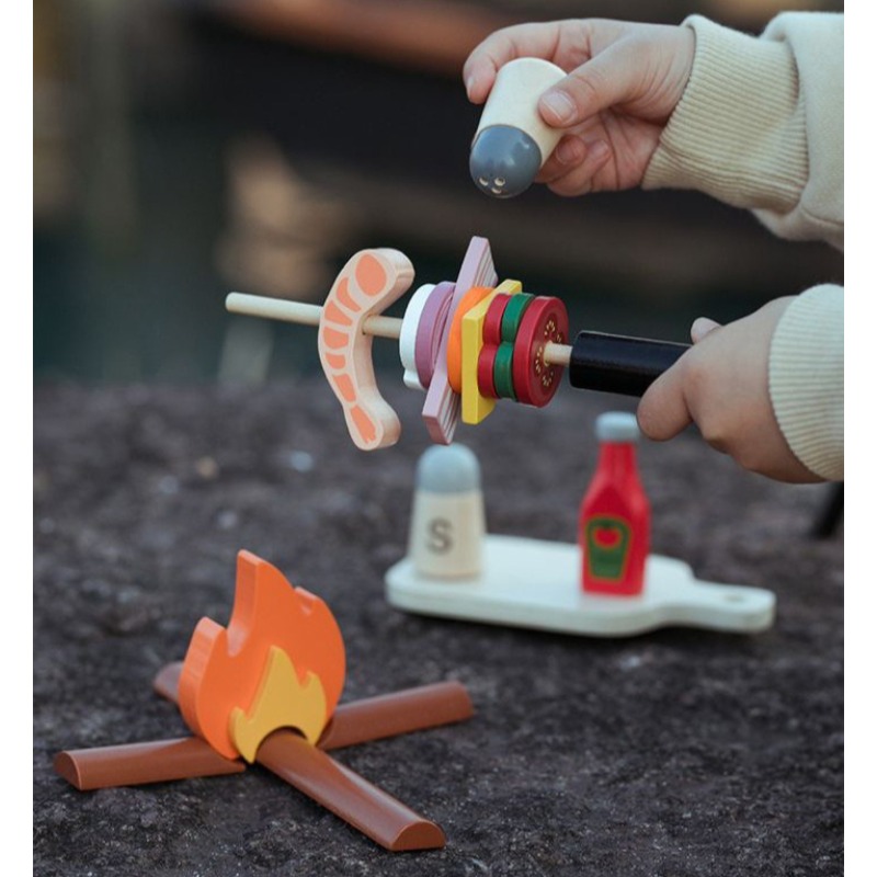 Wooden Camping Pretend Play Se - đánh giá và giá Camping Cooking With Kids