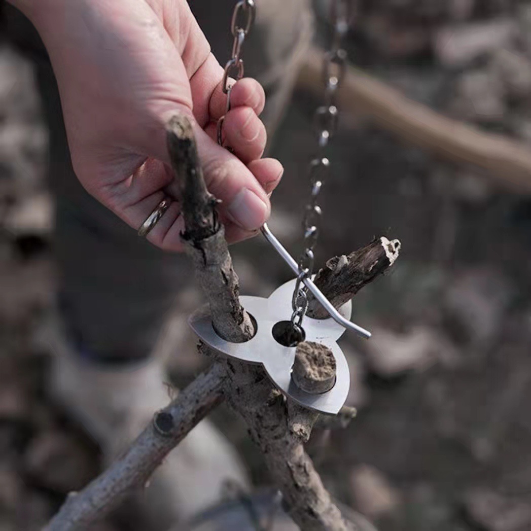 Stainless Steel Camping Tripod - đánh giá và giá Camping Cooking Rice