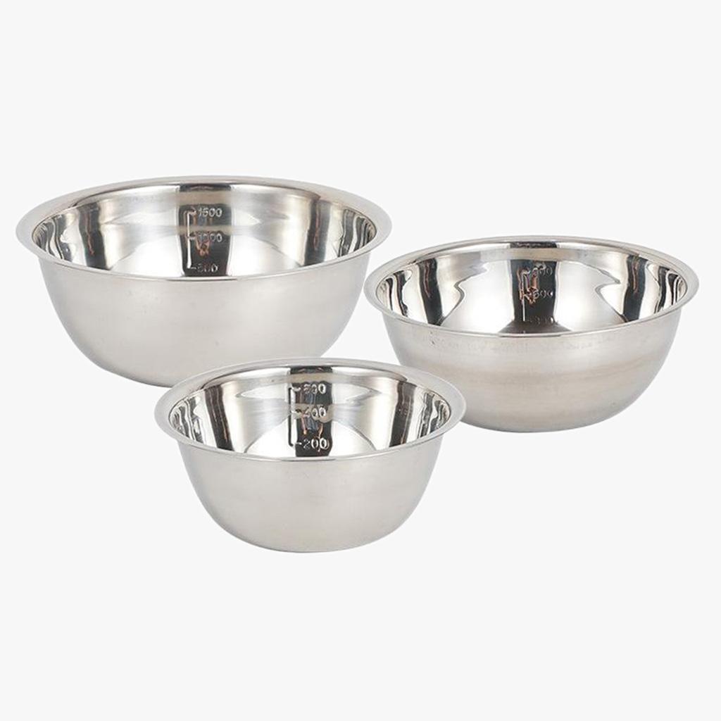 3Pcs Stainless Steel Mixing Bo - đánh giá và giá Camping Cooking With Kids