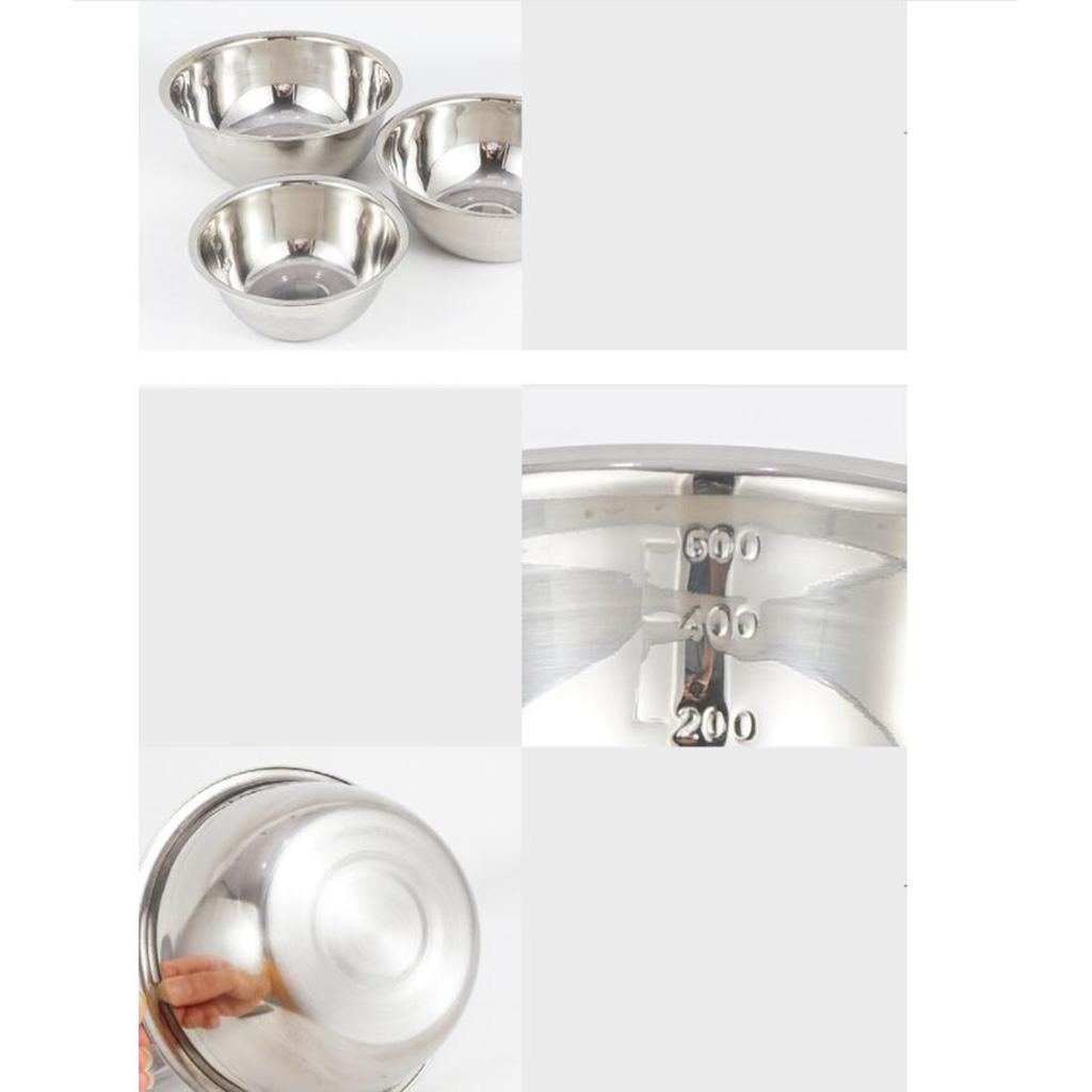 3Pcs Stainless Steel Mixing Bo - đánh giá và giá Camping Cooking With Kids