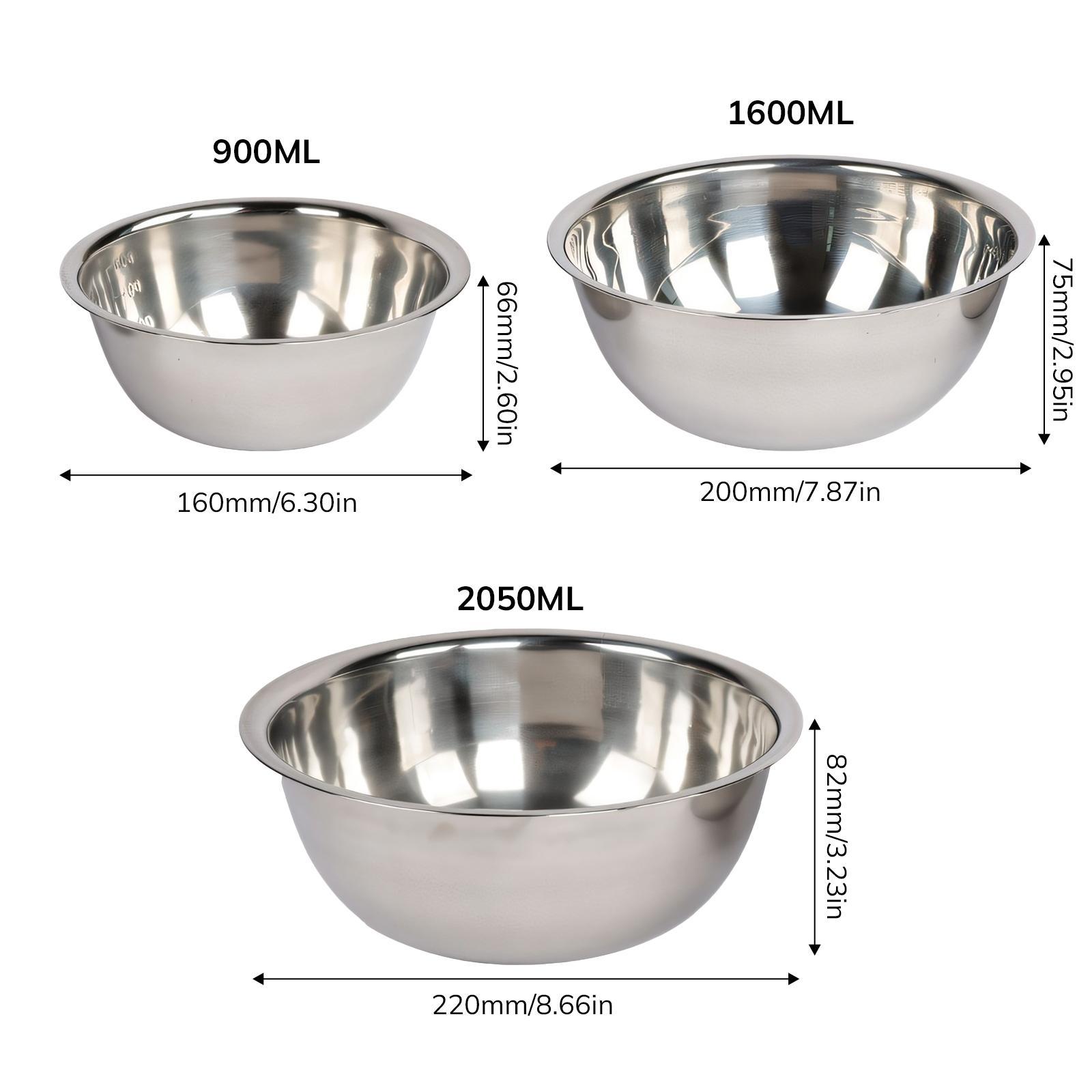 3Pcs Stainless Steel Mixing Bo - đánh giá và giá Camping Cooking With Kids