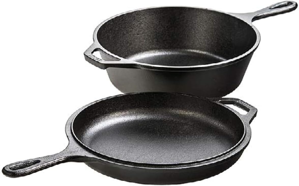 2-in-1 Cast Iron Combo Cooker: - đánh giá và giá Skillet Cast Iron Camp