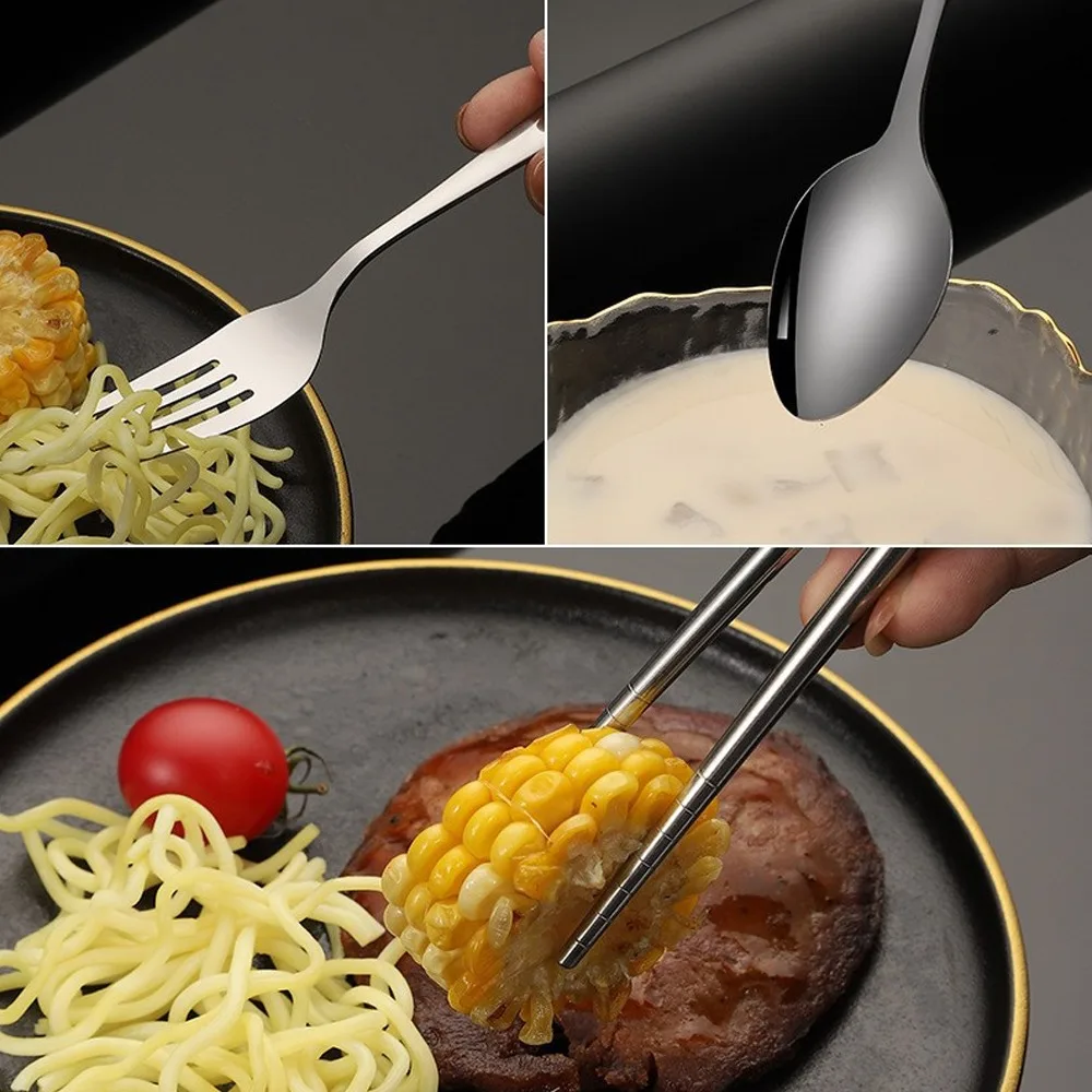 Tableware Set Stainless Steel  - đánh giá và giá Camping Cooking Utensils Kit