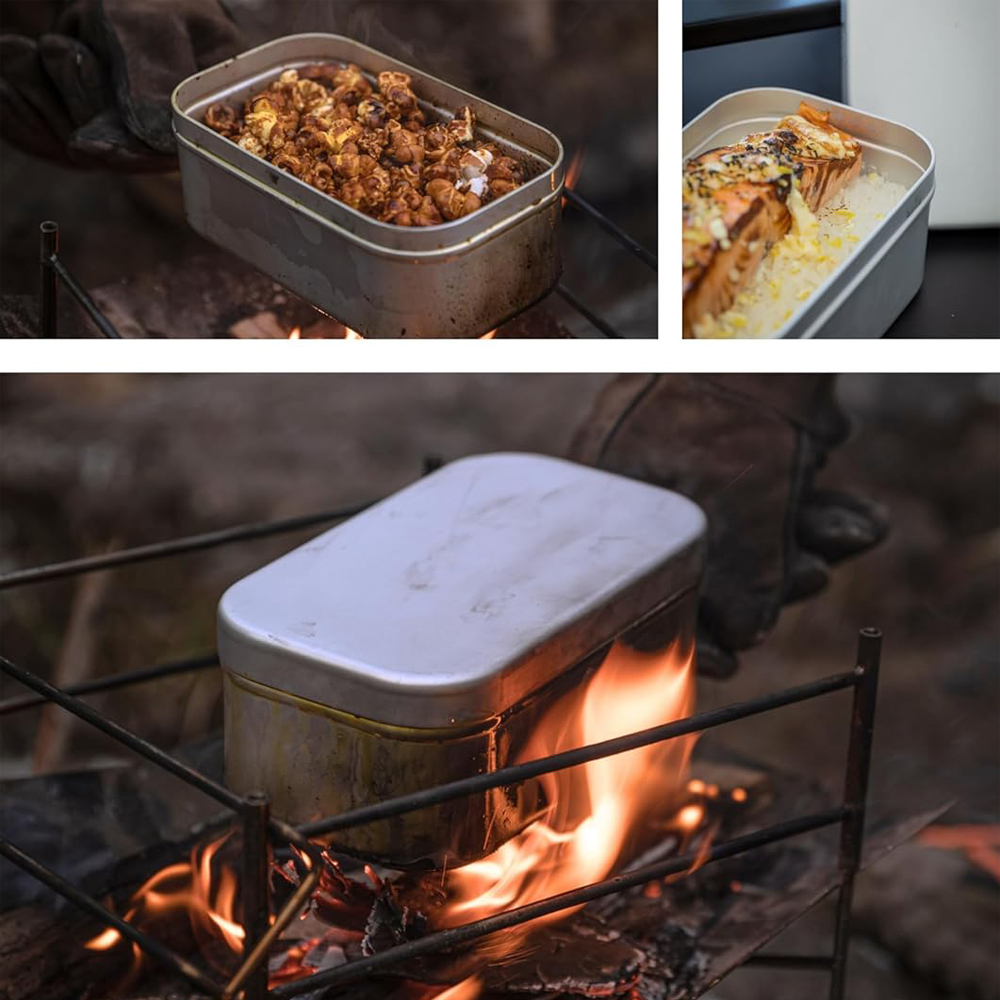 Foldable Bento Box Handle, Lun - đánh giá và giá Camping Cooking Books