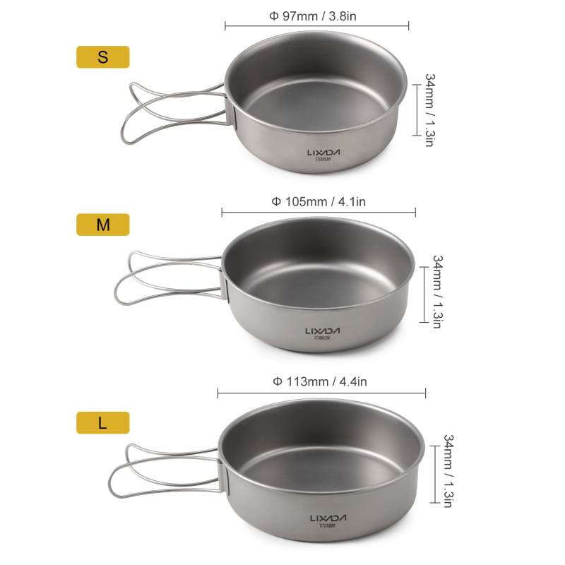 Lixada Titanium Bowls Ultralig - đánh giá và giá Camping Cooking Dishes