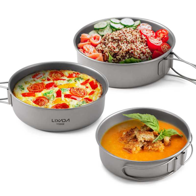 Lixada Titanium Bowls Ultralig - đánh giá và giá Camping Cooking Dishes