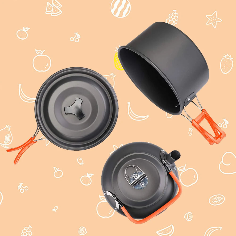 Camping Cookware Kit Kettle Po - đánh giá và giá Camping Cooking Utensils Kit