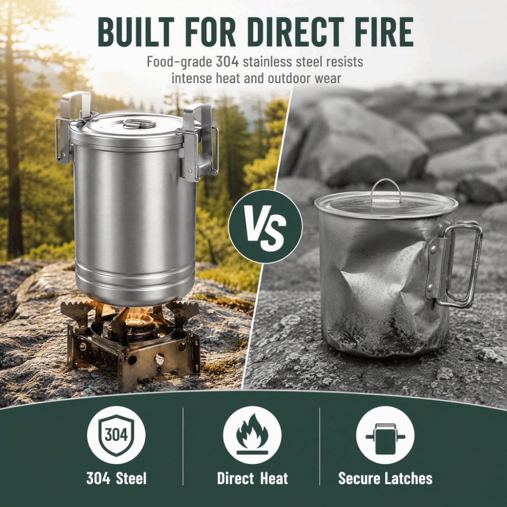 304 Stainless Steel Camping Ri - đánh giá và giá Camping Cooking Rice