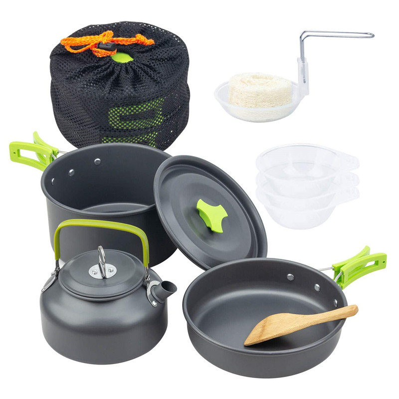Outdoor Camping Cookware Kit A - đánh giá và giá Camping Cooking Box Set
