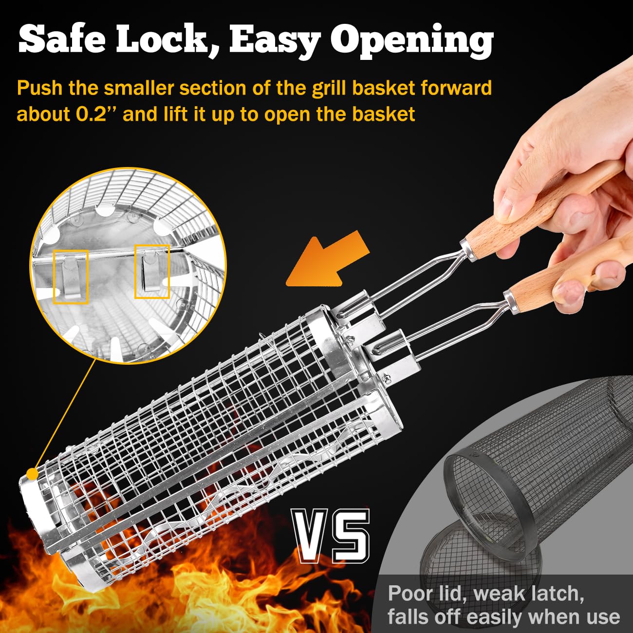 BUYYES Rolling Grill Basket BB - đánh giá và giá Camping Cooking Basket